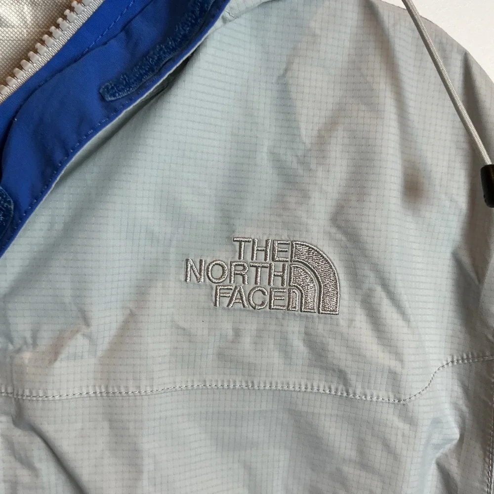The North Face HyVent 2.5L Rain Jacket Grey Blue Waterproof Shell Small Mens
